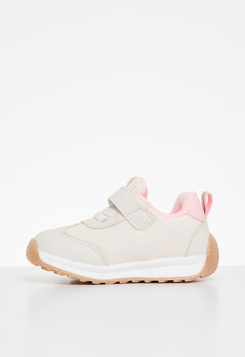 Pop Candy -  Adjustable strap sneakers - pink & off white