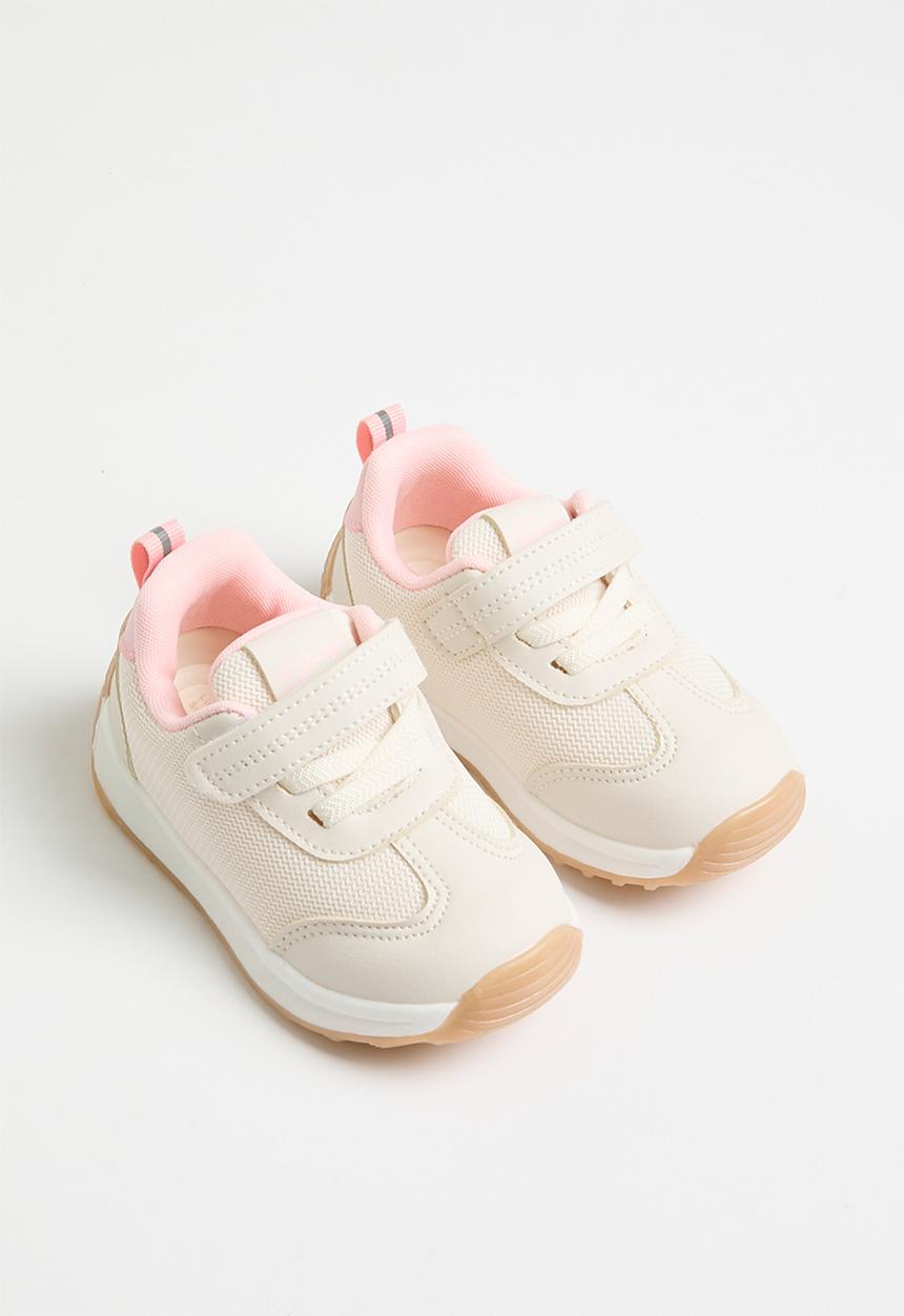 Pop Candy -  Adjustable strap sneakers - pink & off white