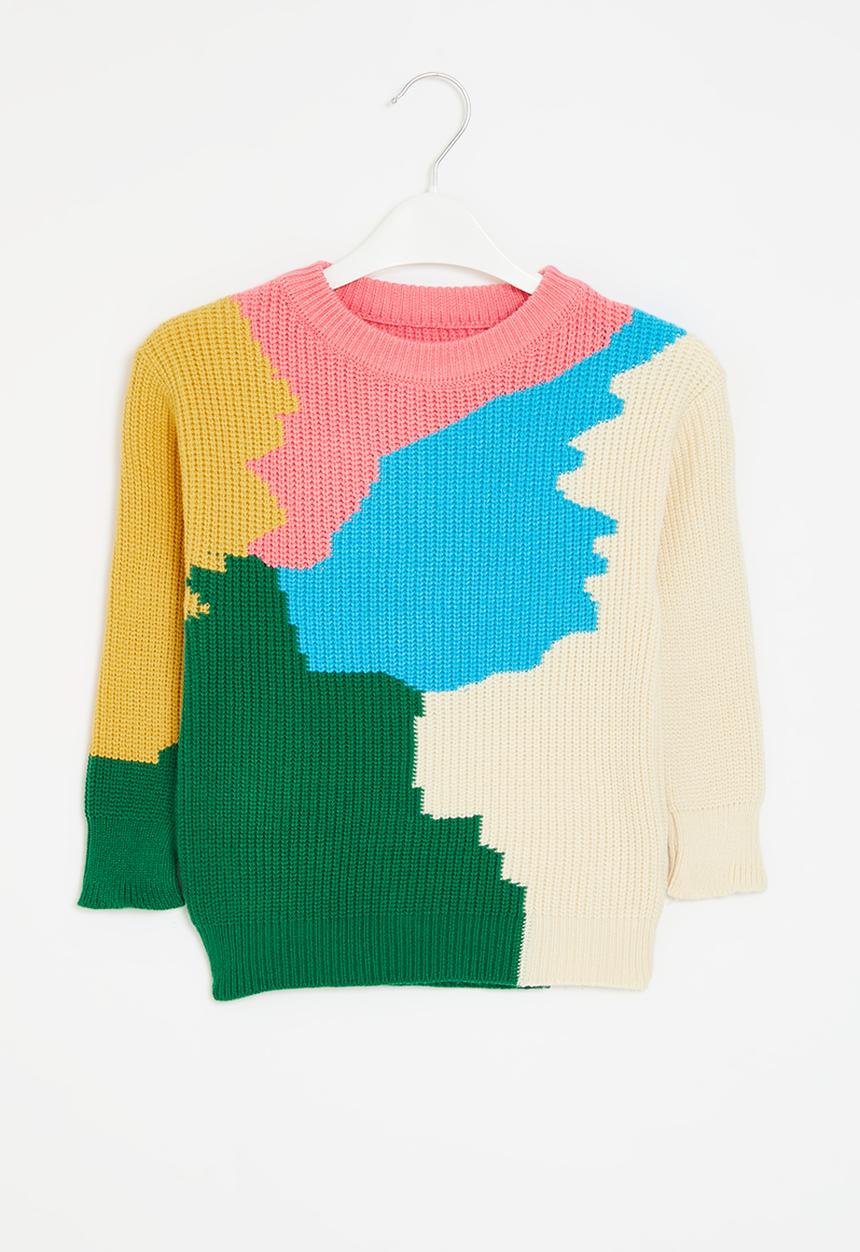 Pop Candy - Colour block knitted jersey - multi