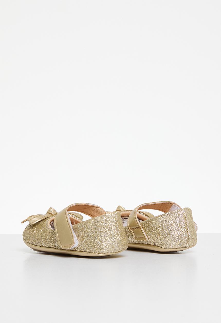 Pop Candy - Bowknot flat pumps - gold