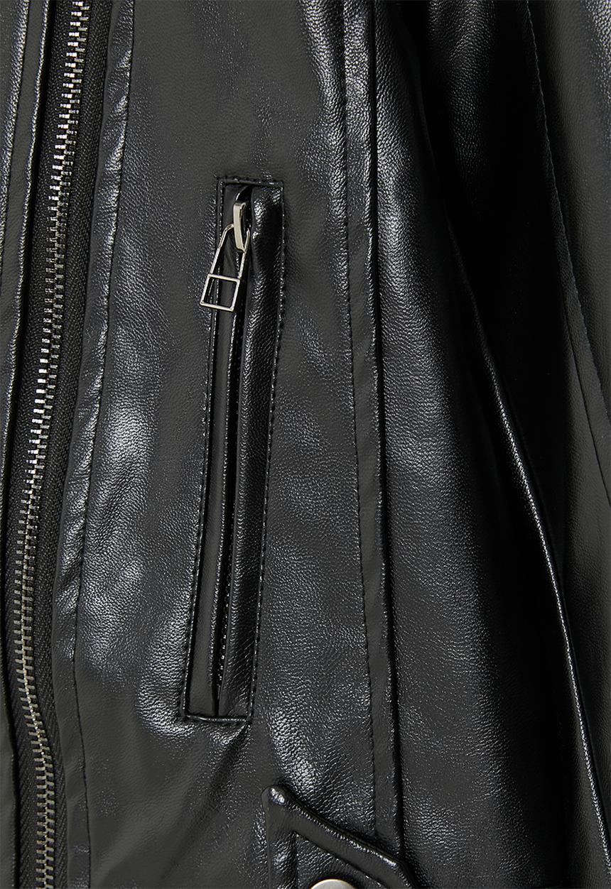 Pop Candy - Faux leather jacket - black