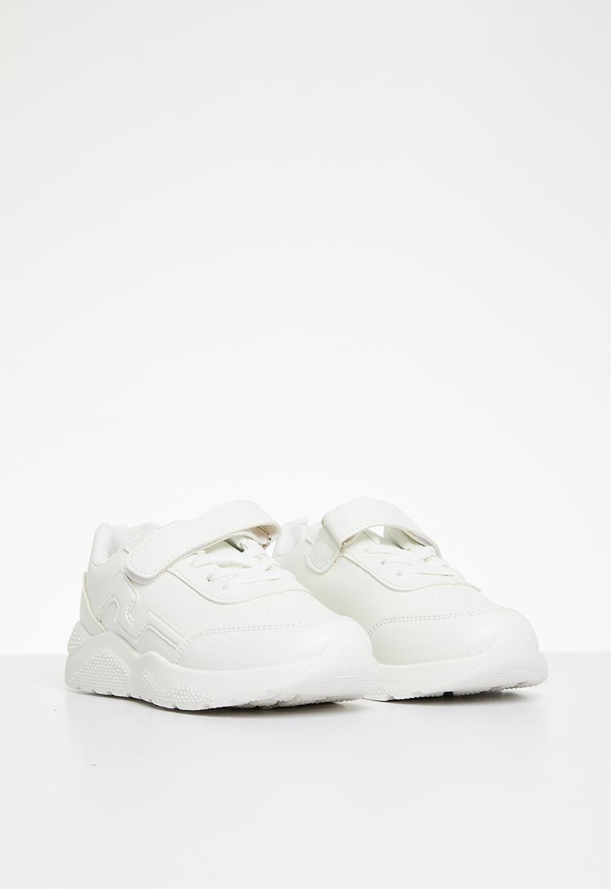 Pop Candy - Lace/velcro strap sneakers - white