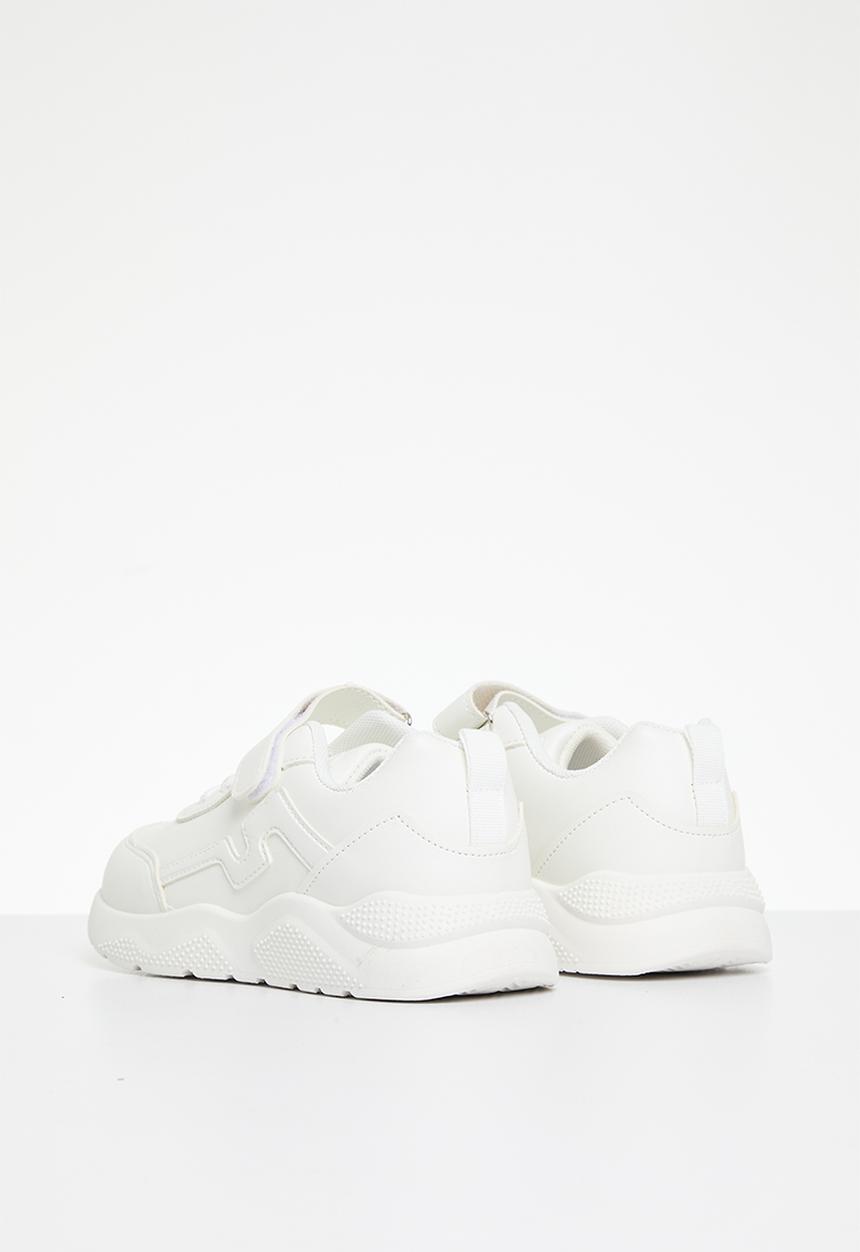 Pop Candy - Lace/velcro strap sneakers - white