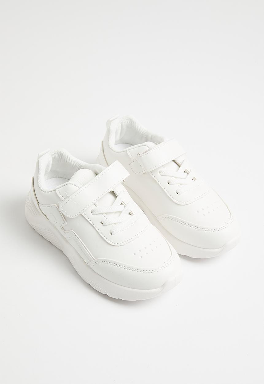 Pop Candy - Lace/velcro strap sneakers - white