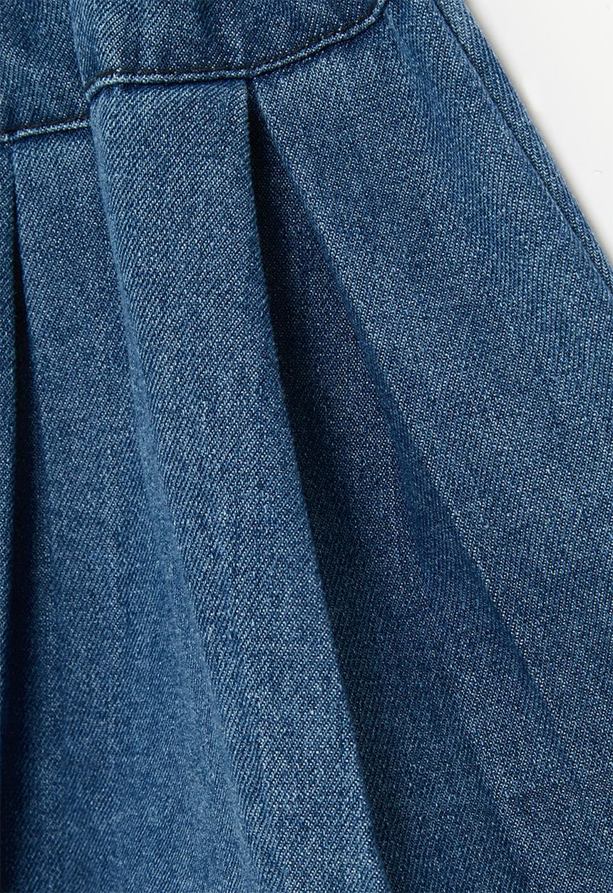 Pop Candy - Pleated denim skirt - blue
