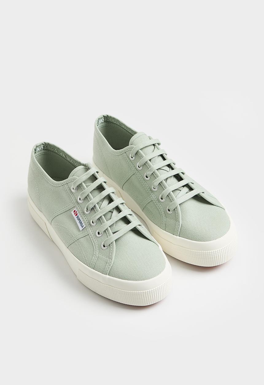 SUPERGA - 2740 platform new classic canvas mid - aqm grey flint f avorio
