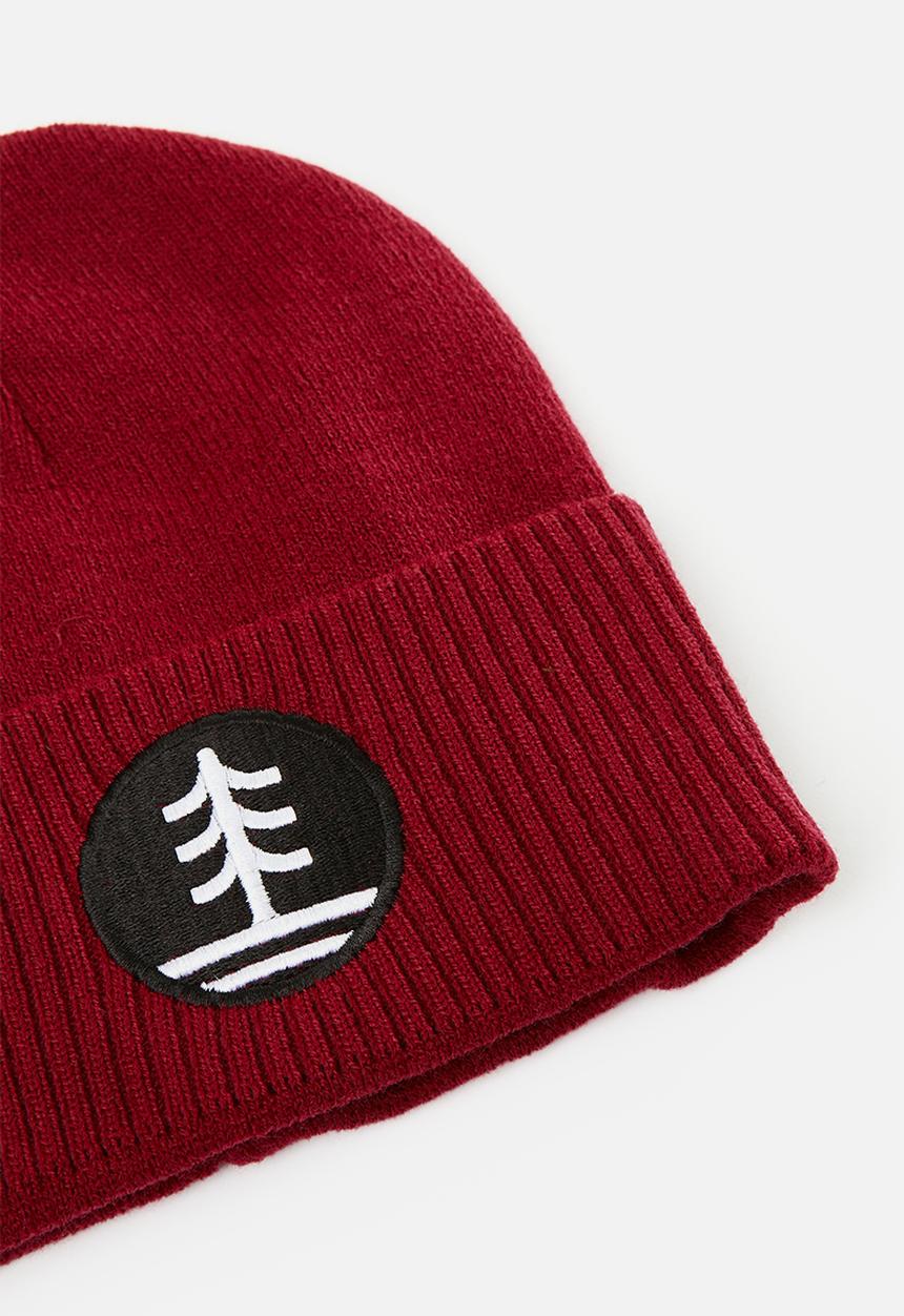 Lark & Crosse - Dylan rib knit beanie - red