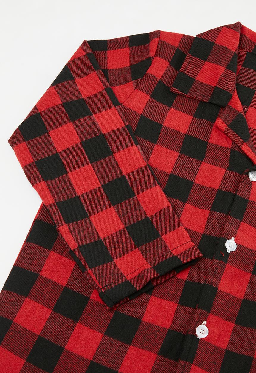Check pj set - red & black,3