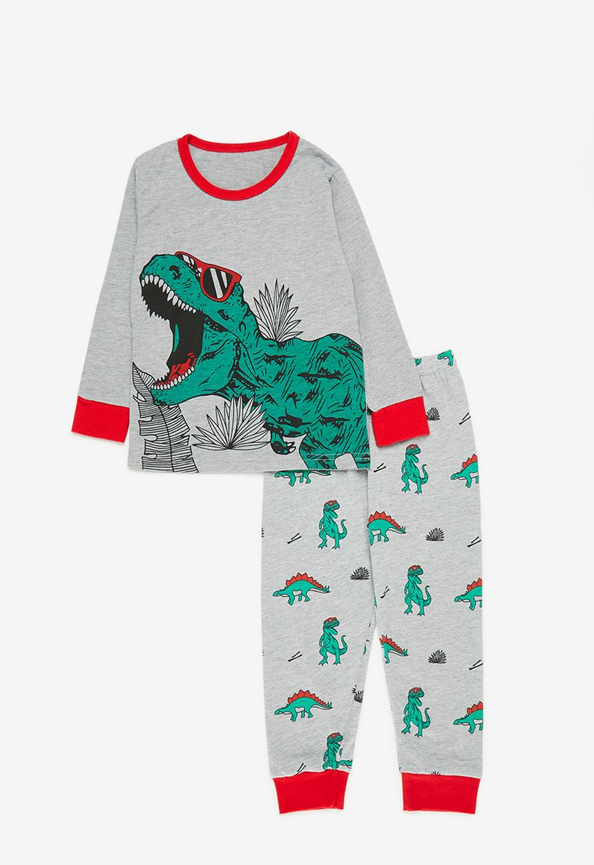 Pop Candy - Printed pj set - grey & green
