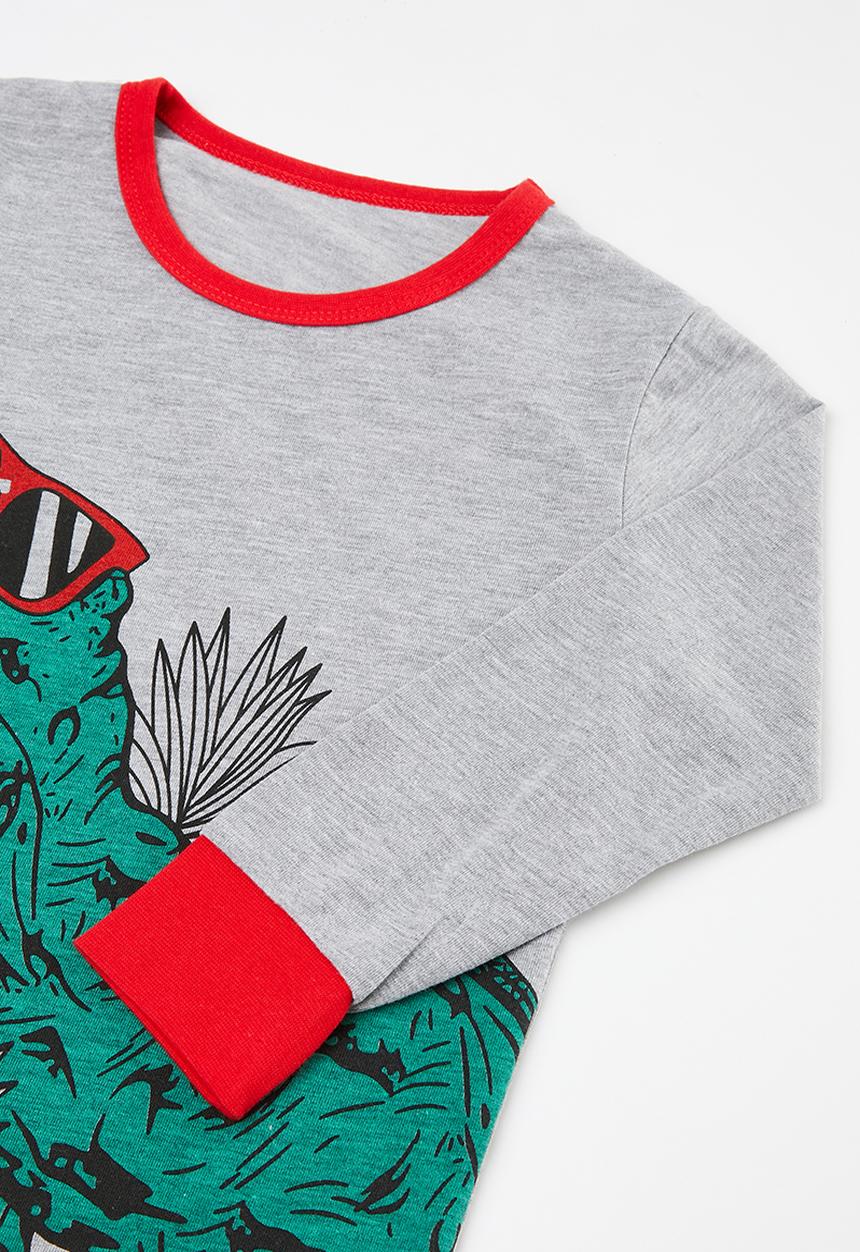Pop Candy - Printed pj set - grey & green