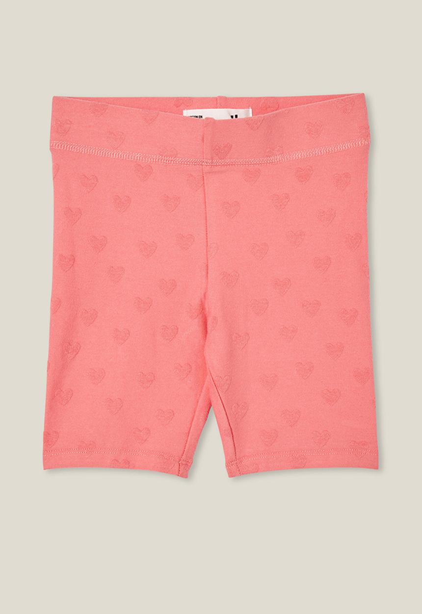 Cotton On - Hailey bike short - orange coral/hearts
