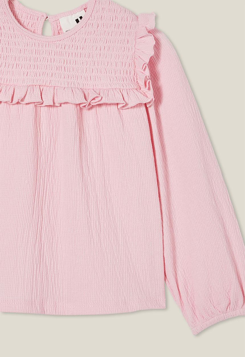Cotton On - Claire long sleeve top - blush pink