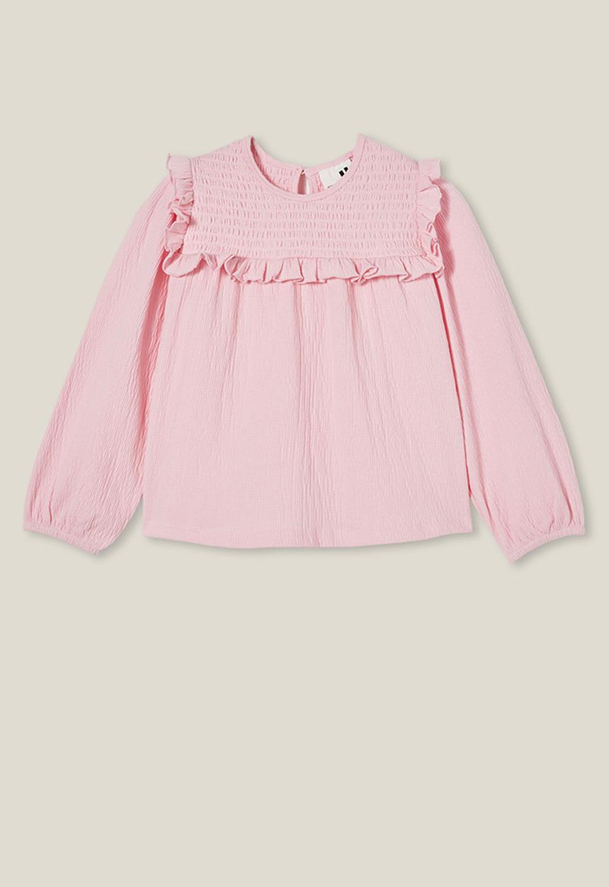 Cotton On - Claire long sleeve top - blush pink