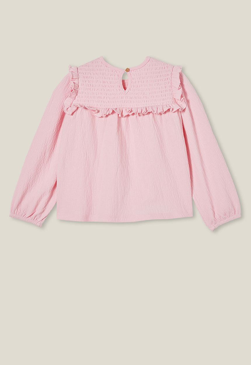Cotton On - Claire long sleeve top - blush pink