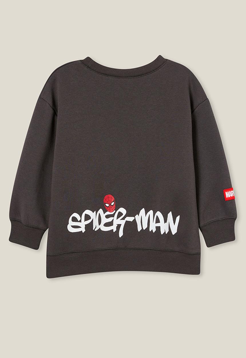 Cotton On - License felix fleece crew neck - lcn mar phantom/spiderman climb
