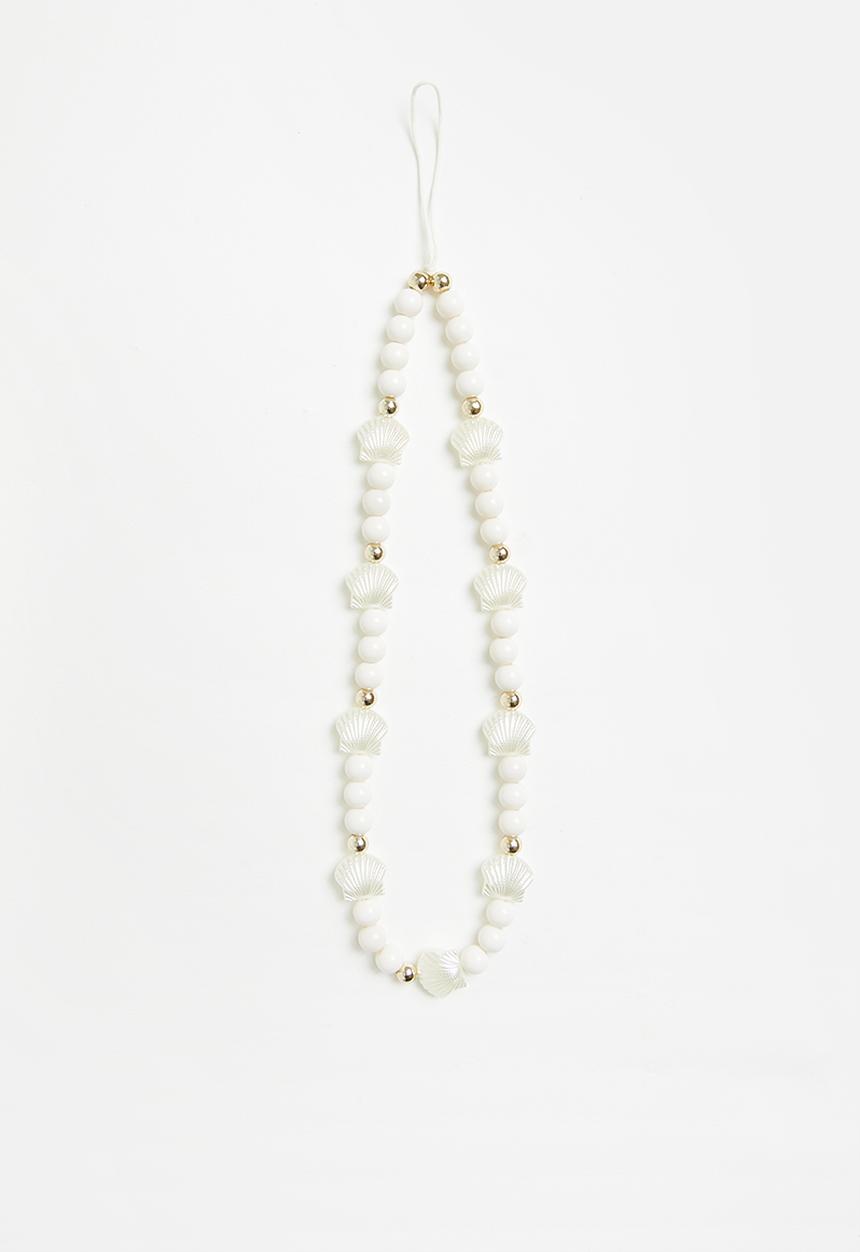 Typo - Carried Away Phone Charm Strap - Pearls/Shell