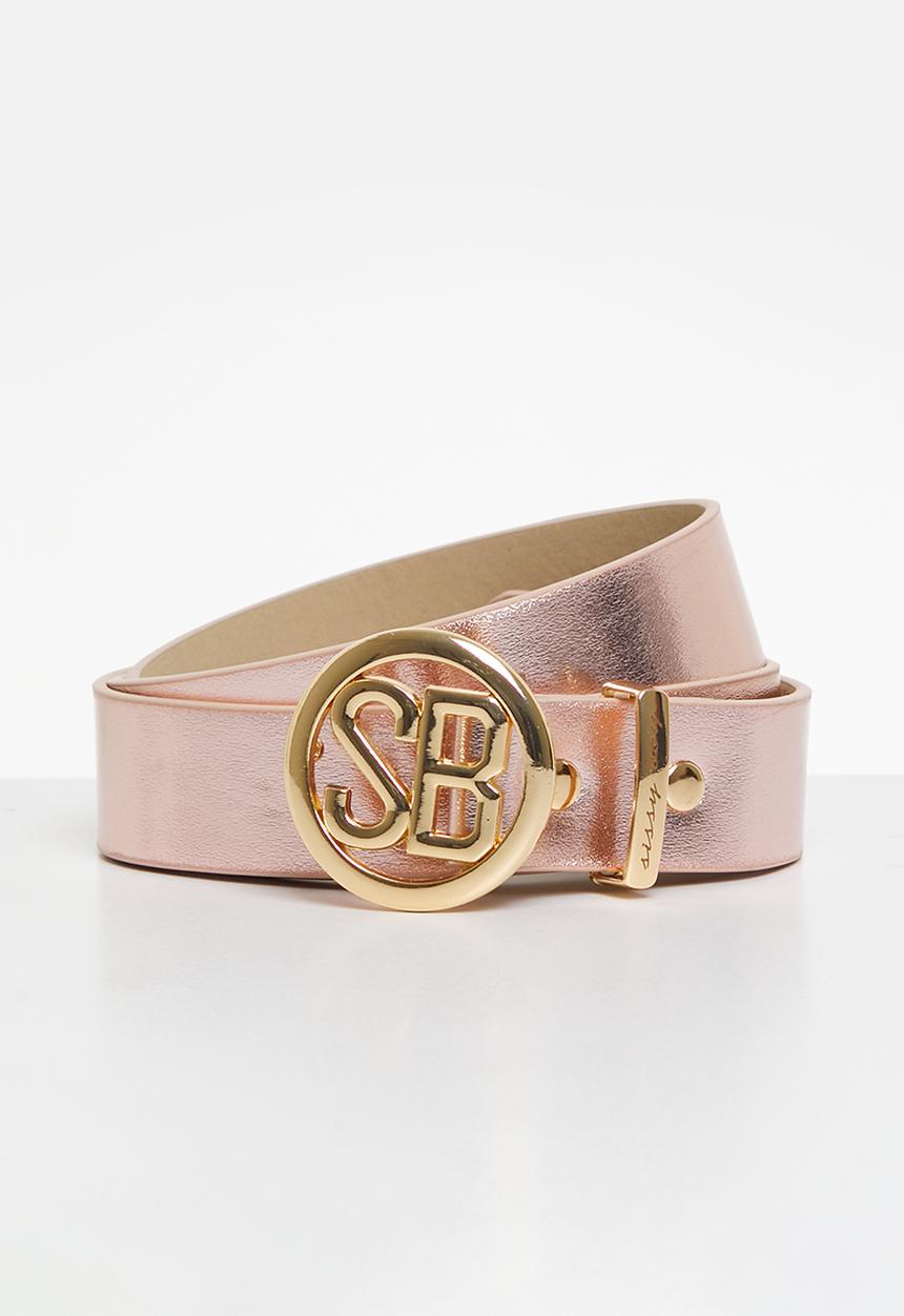 SISSY BOY - Buckle up:sb logo belt - rose gold