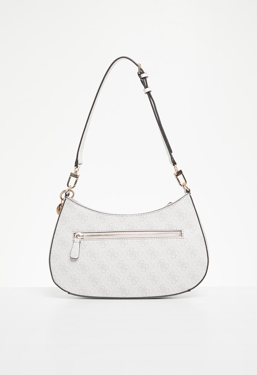 GUESS - Noelle top zip shoulder bag - dove logo