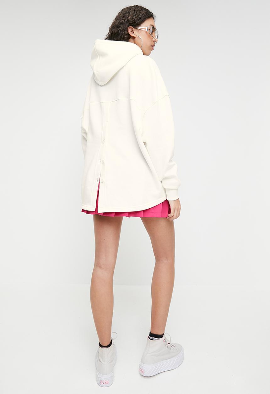 Blake - Back button oversized hoody - off white