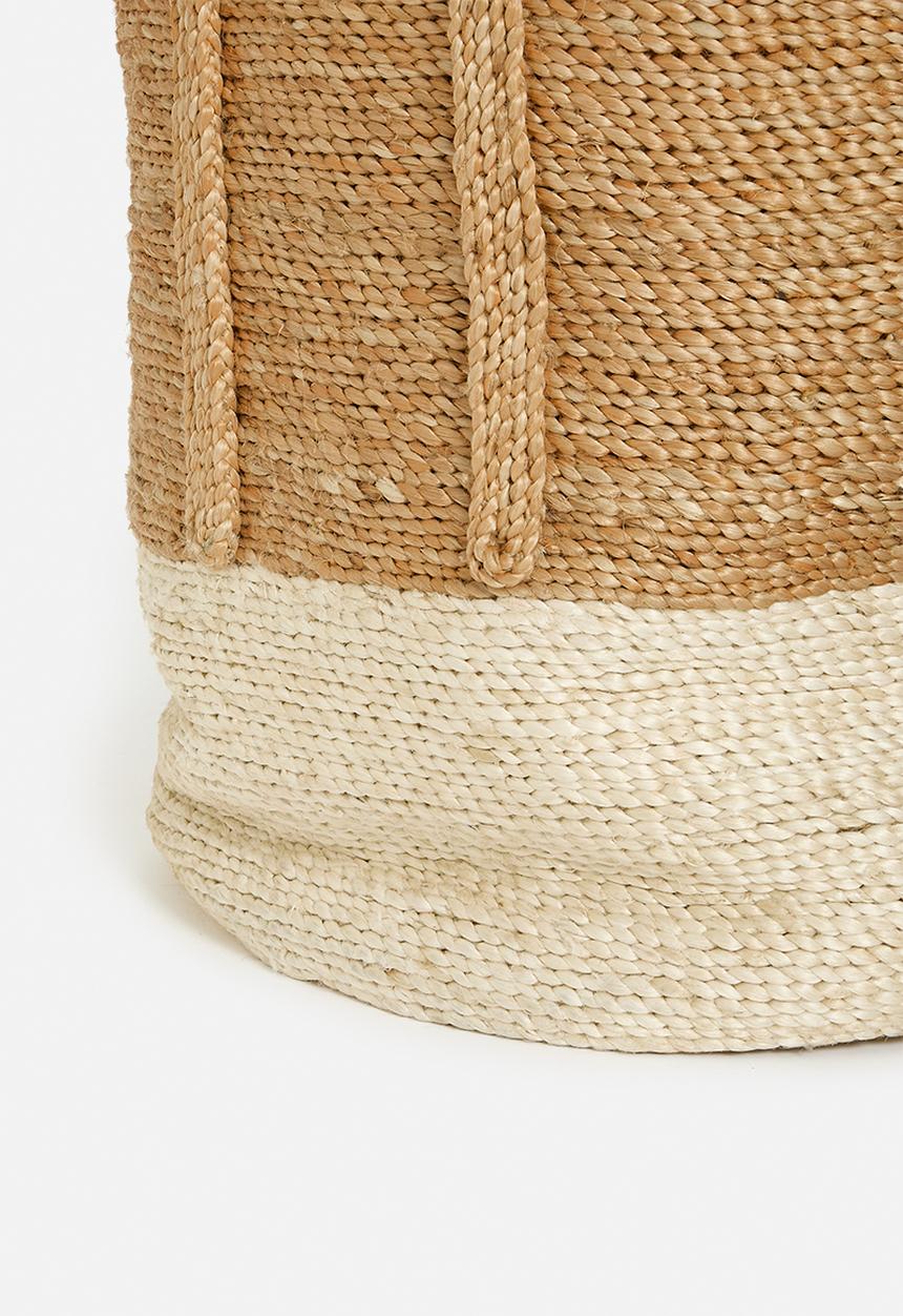 Hertex Fabrics - Trenza laundry basket - bleach