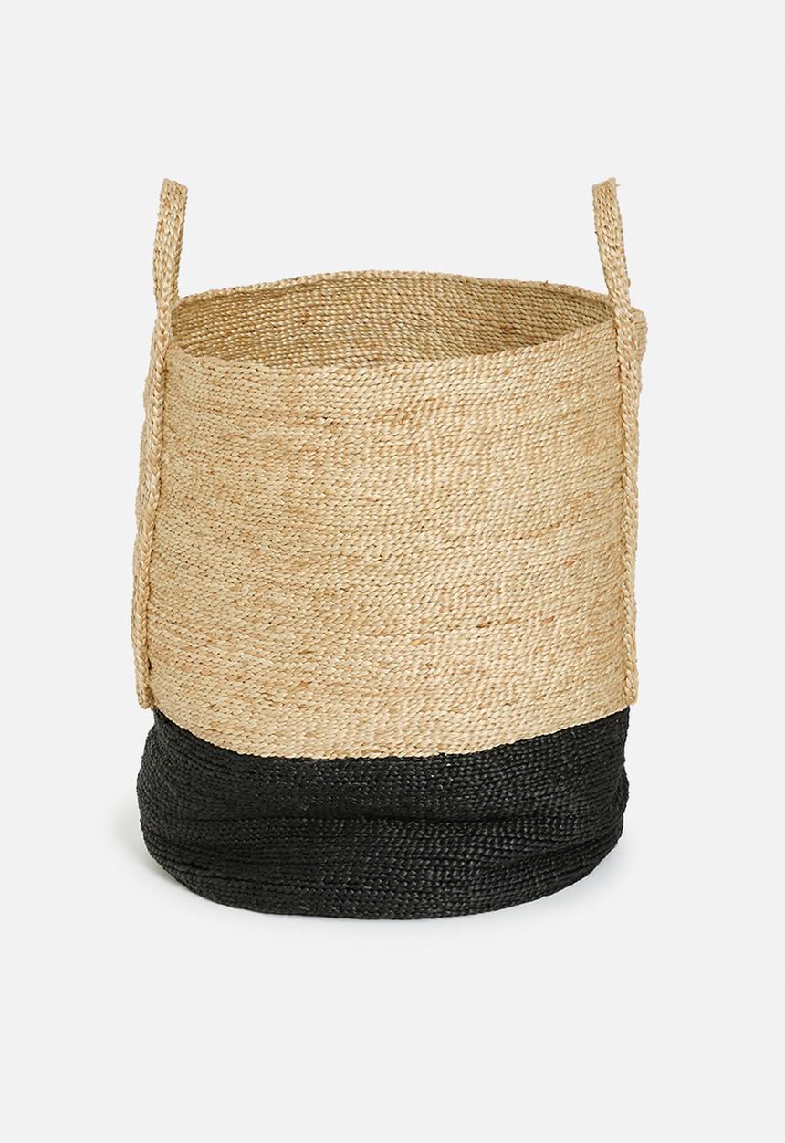 Hertex Fabrics - Trenza laundry basket - ink