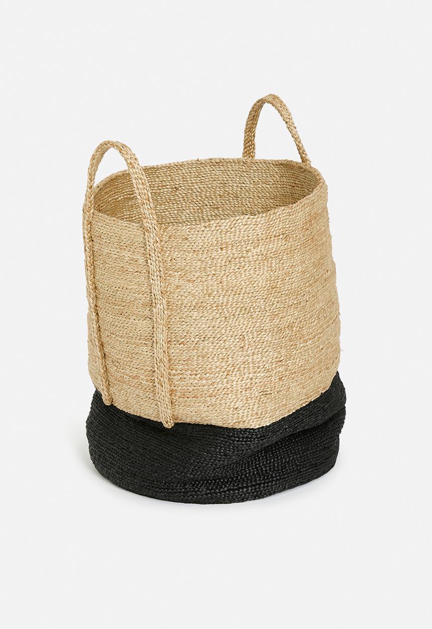 Hertex Fabrics - Trenza laundry basket - ink