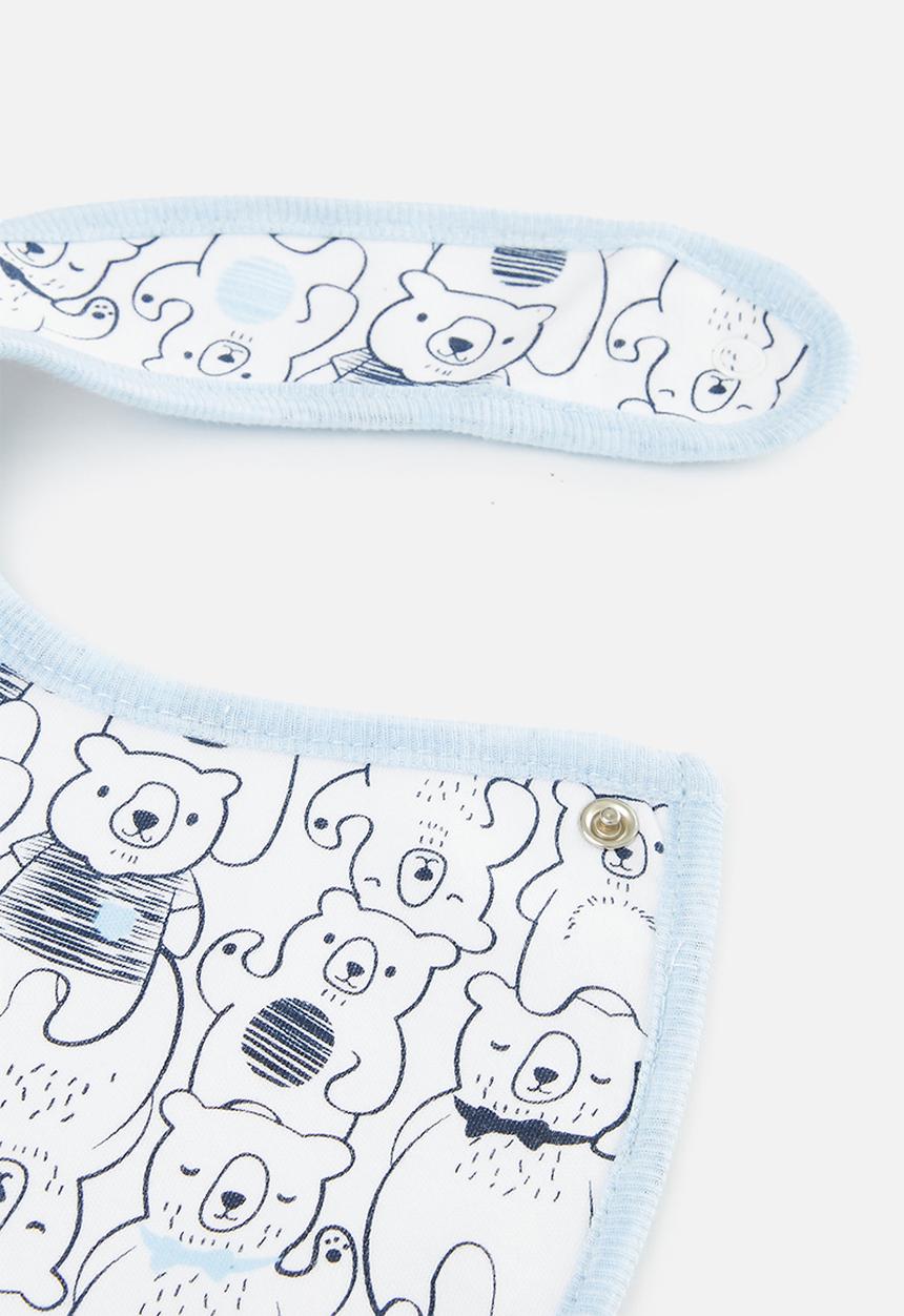 Pop Candy - 2 Pack printed bibs set - blue & white