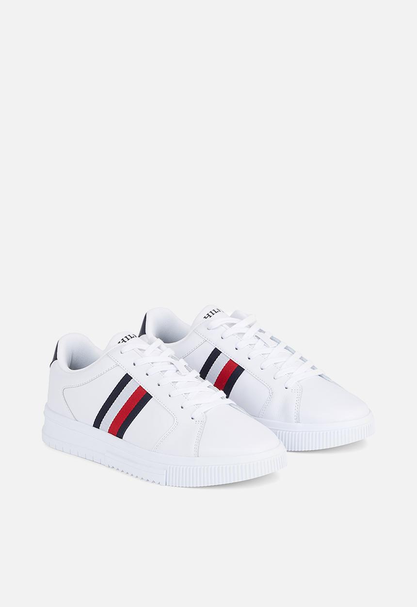 Tommy Hilfiger - Supercup lth stripes ess - white