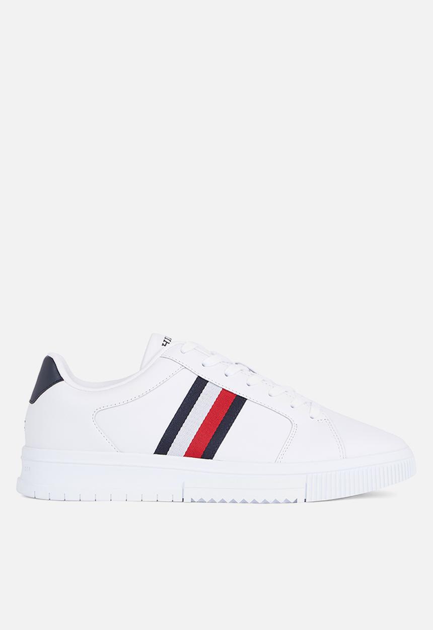Tommy Hilfiger - Supercup lth stripes ess - white