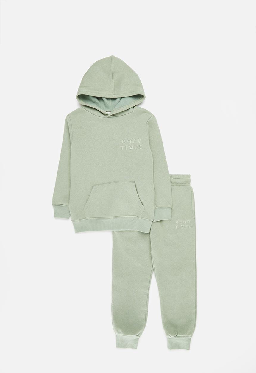 Cotton On - Multipack milo hoodie & marlo trackpant - deep sage/good times