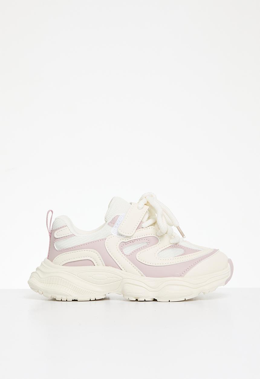 Pop Candy - Lace up colour block sneakers - pink