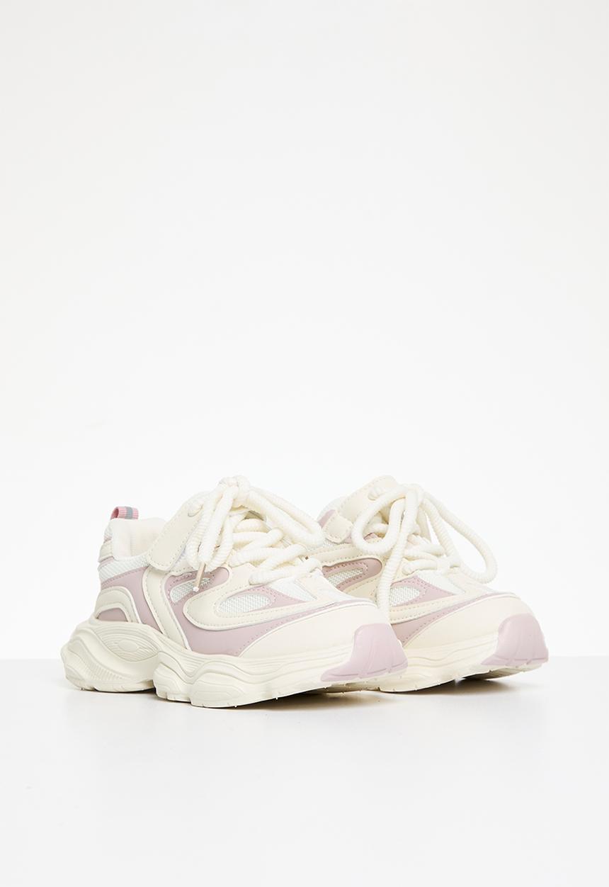 Pop Candy - Lace up colour block sneakers - pink