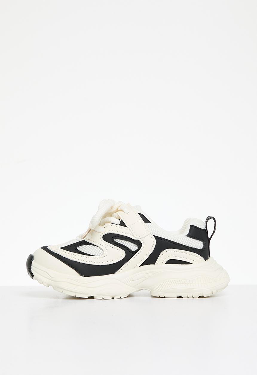 Pop Candy - Lace up colour block sneakers - black