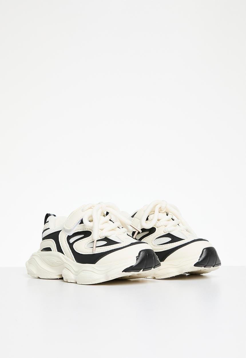 Pop Candy - Lace up colour block sneakers - black