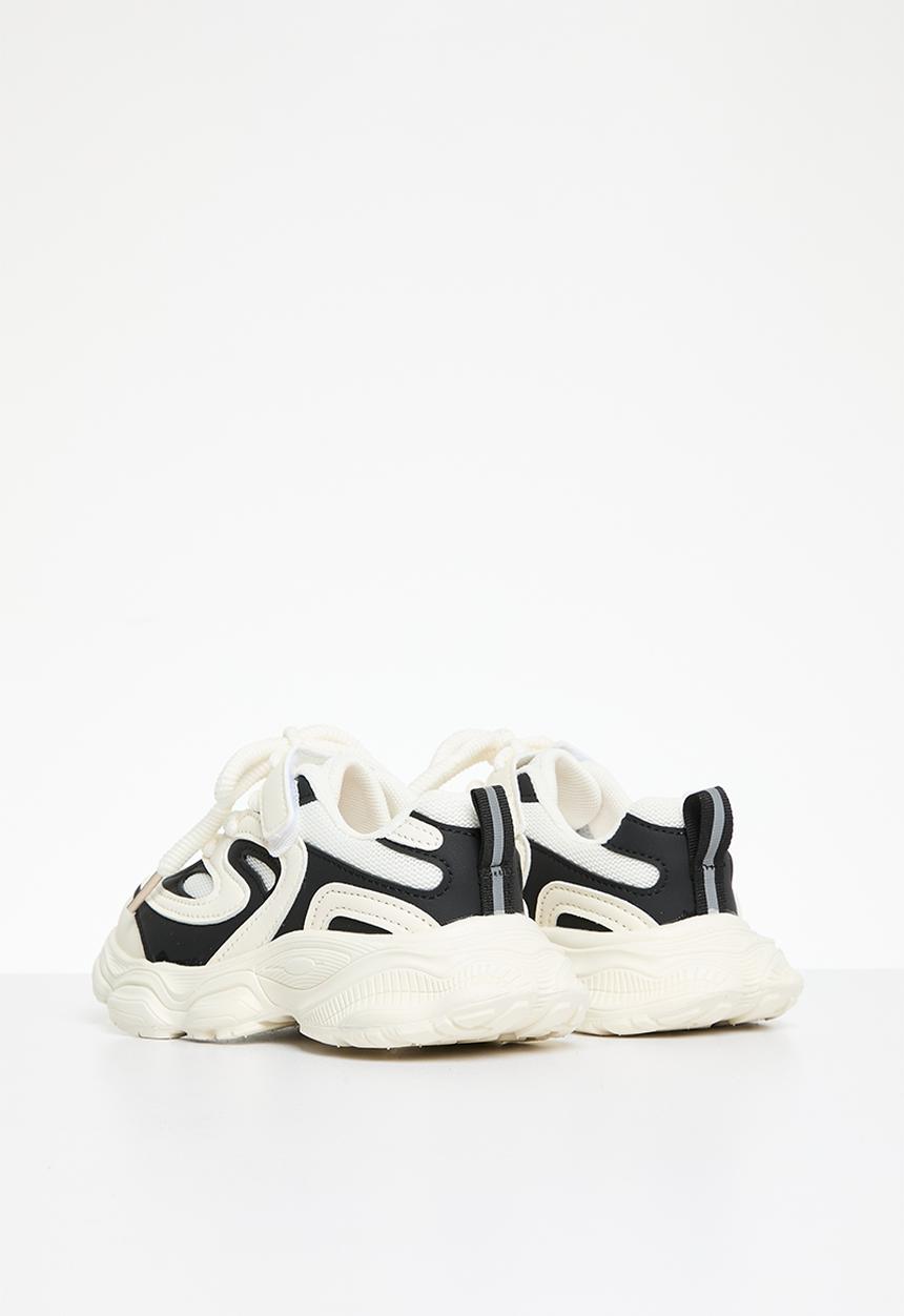 Pop Candy - Lace up colour block sneakers - black