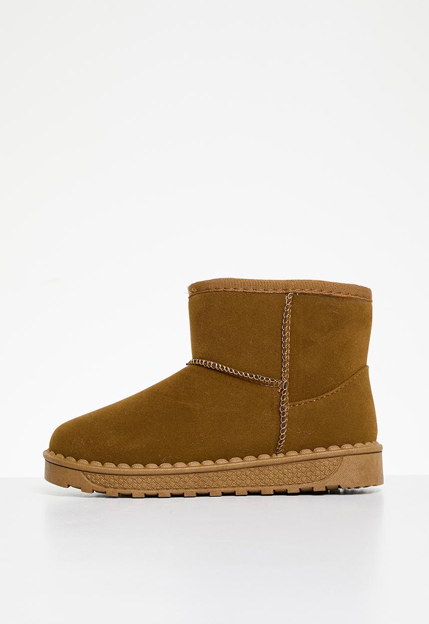 Pop Candy - Slipper boots- brown