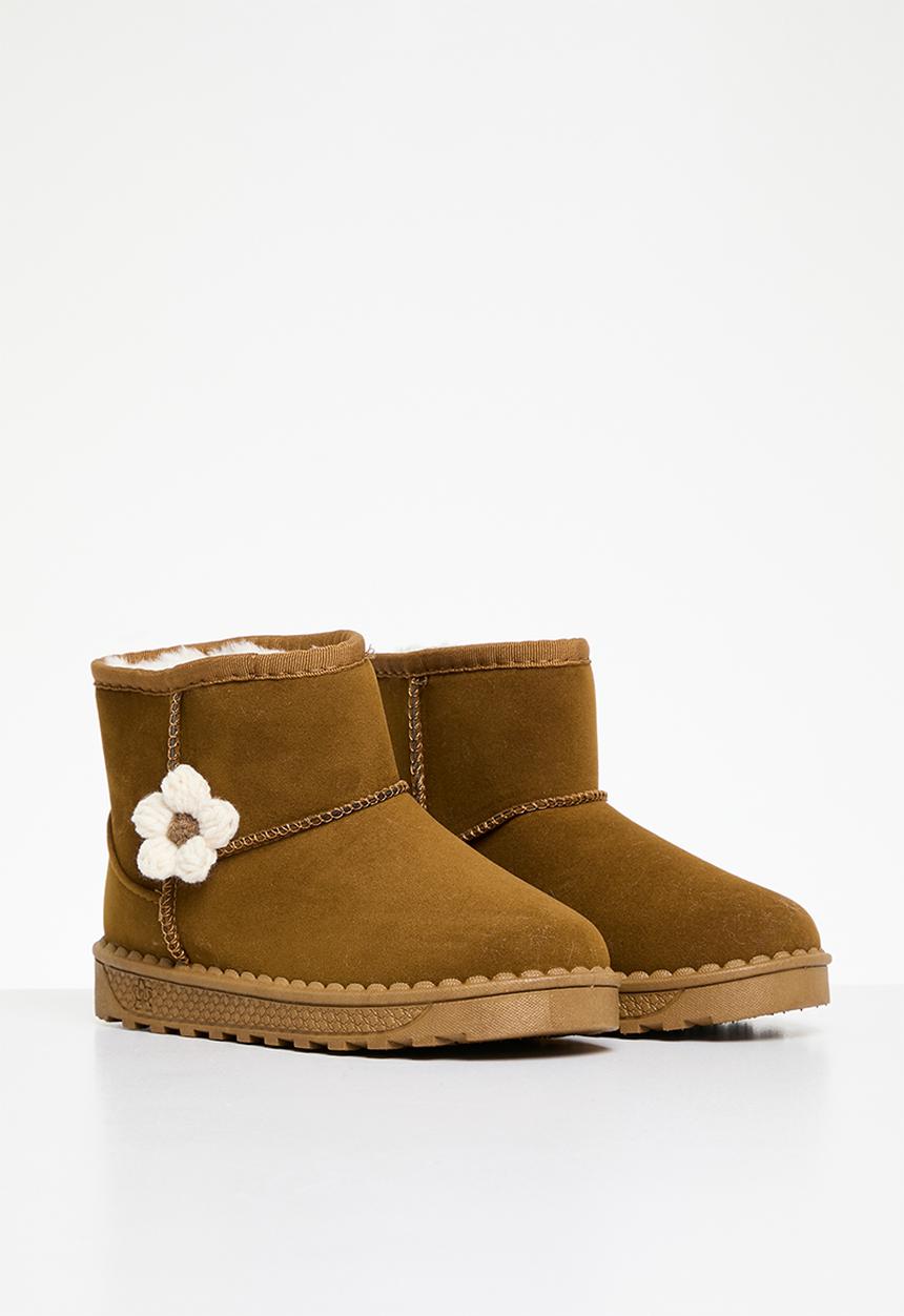 Pop Candy - Slipper boots- brown