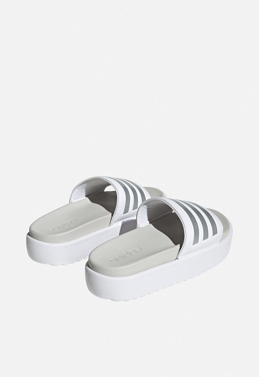 adidas Originals - Adilette platform - ftwr white/zero met/grey one