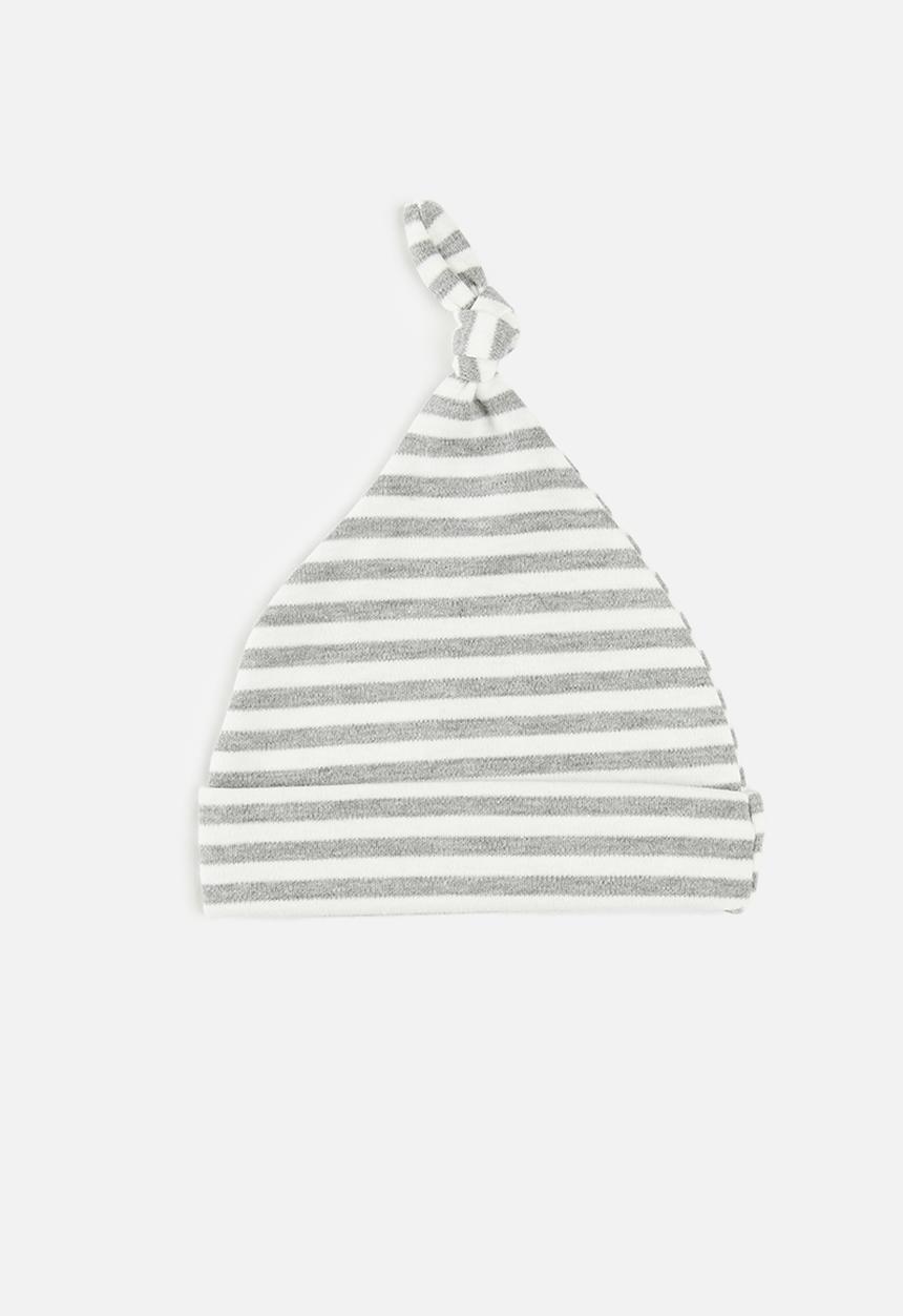 Pop Candy - 3 Pack knotted beanie set - grey