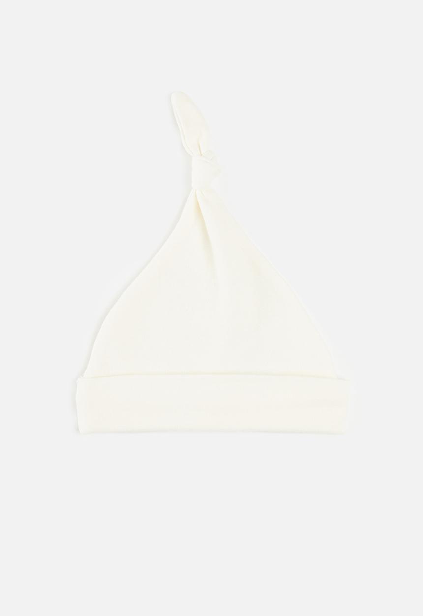 Pop Candy - 3 Pack knotted beanie set - beige & white