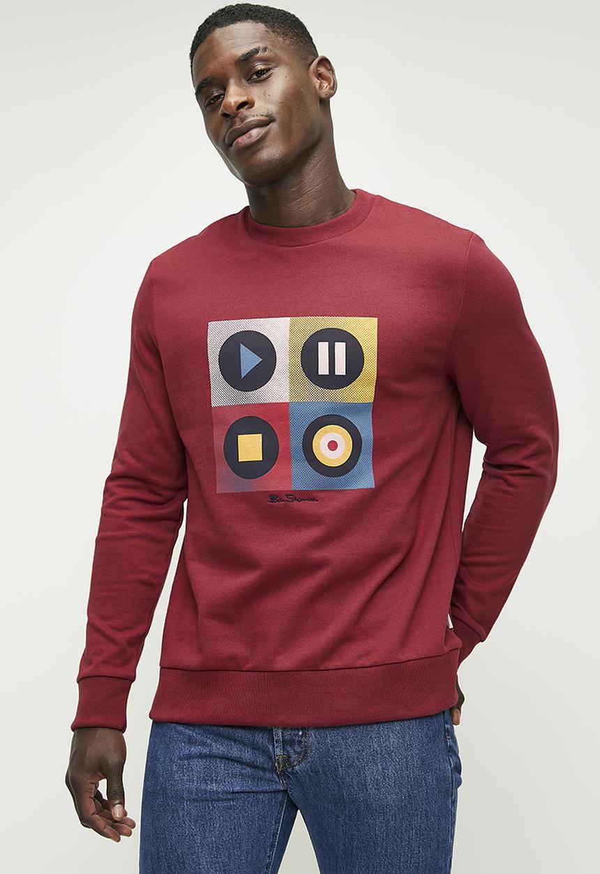 Ben Sherman - Play Tee Crew Sweater - Berry