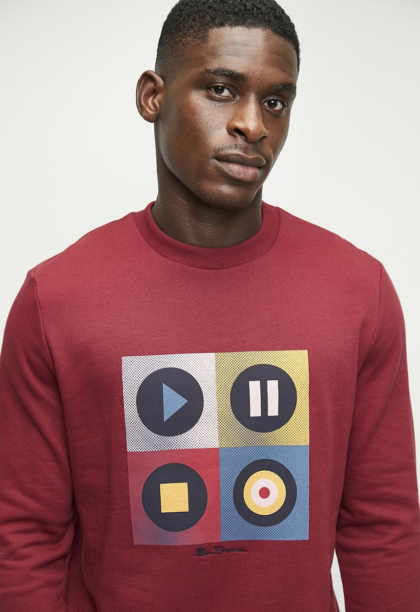 Ben Sherman - Play Tee Crew Sweater - Berry