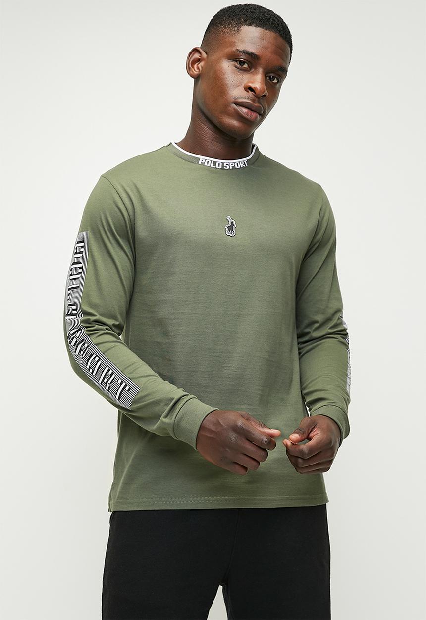 POLO - Zolanimen sport long sleeve jacquard collar tee - green 