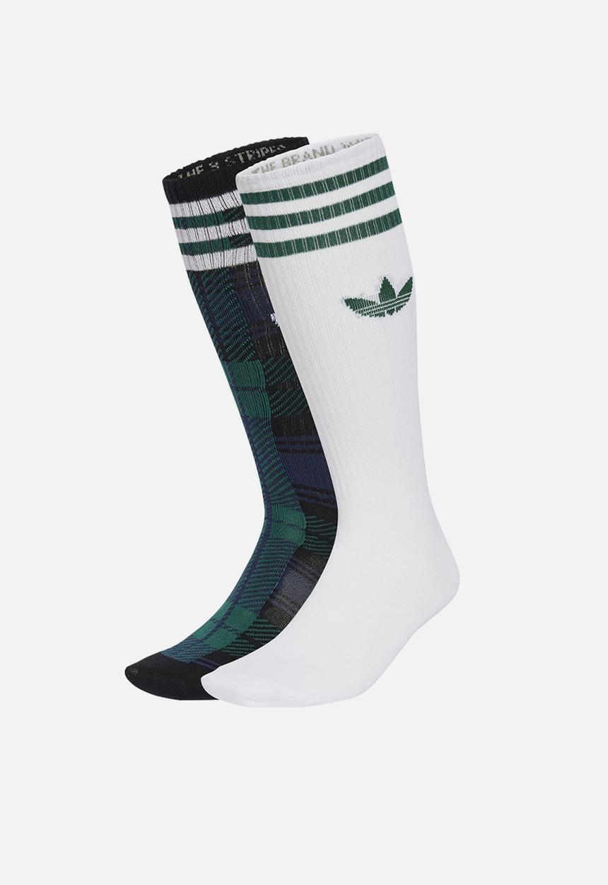 adidas Originals - Tartan Hcr 2 Pack Socks - Night Indigo & White