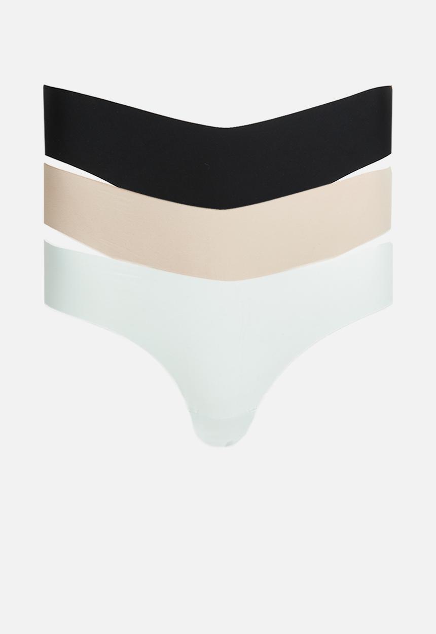 Cotton On - The Invisible G String Brief 3 Pack - Black/Spearmint/Frappe