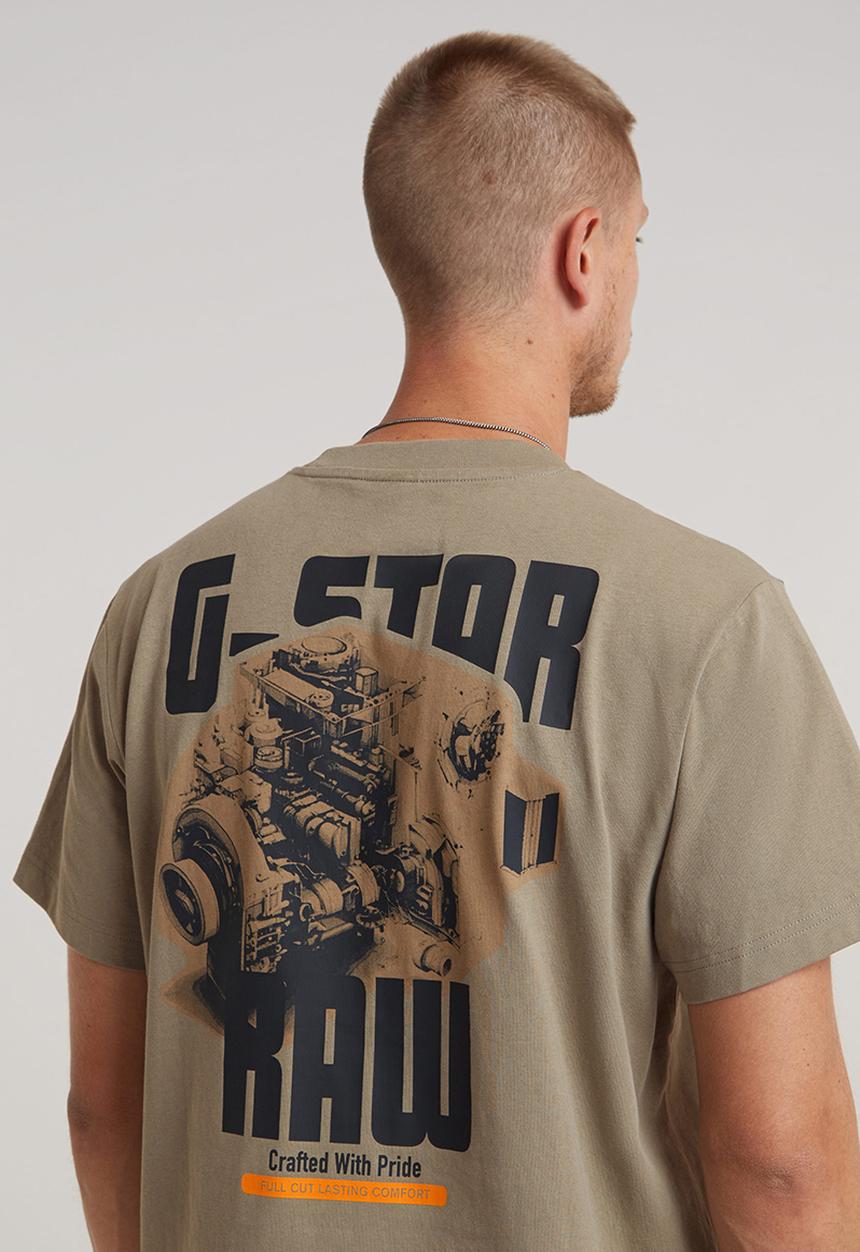 G-STAR - Engine back gr loose r t Dry jersey o - shamrock