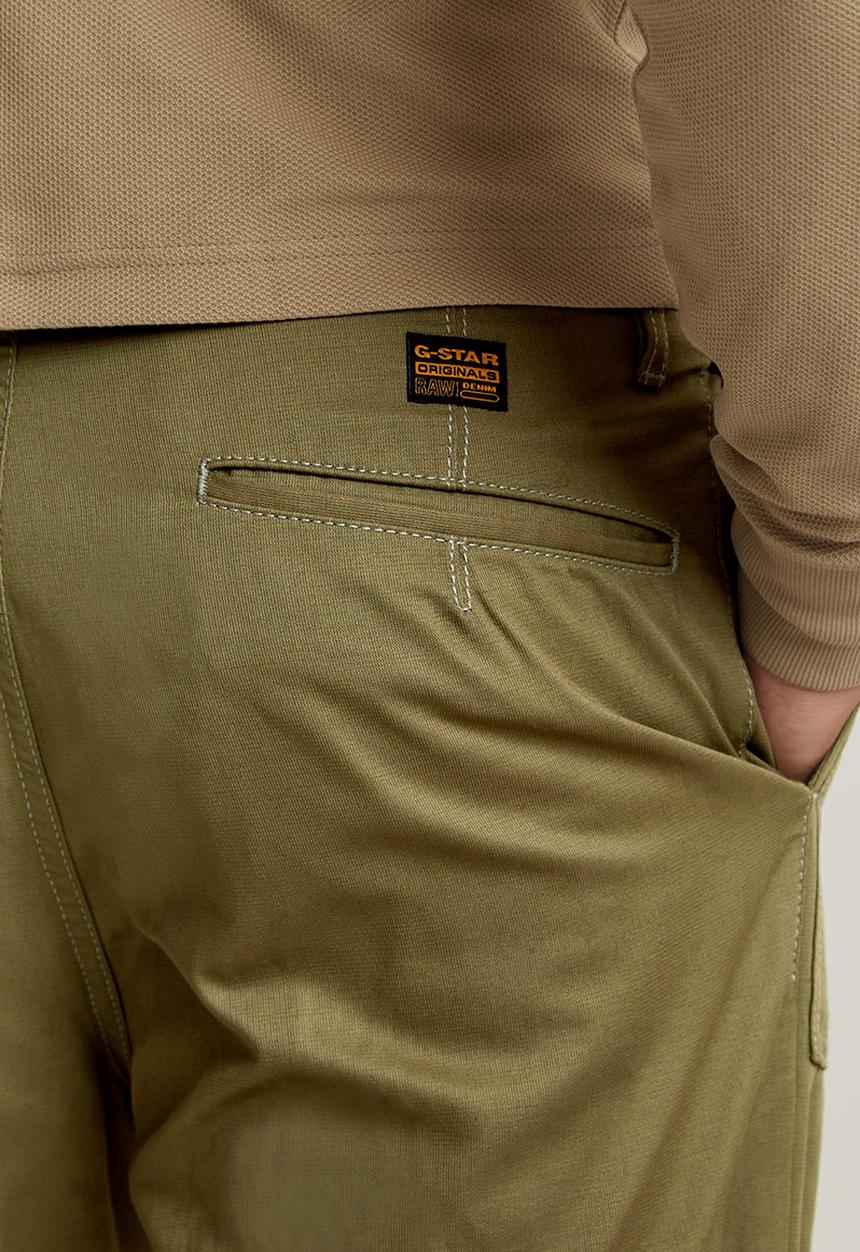 G-STAR - Regular Straight Pocket Chino Draper dobby - smoke olive