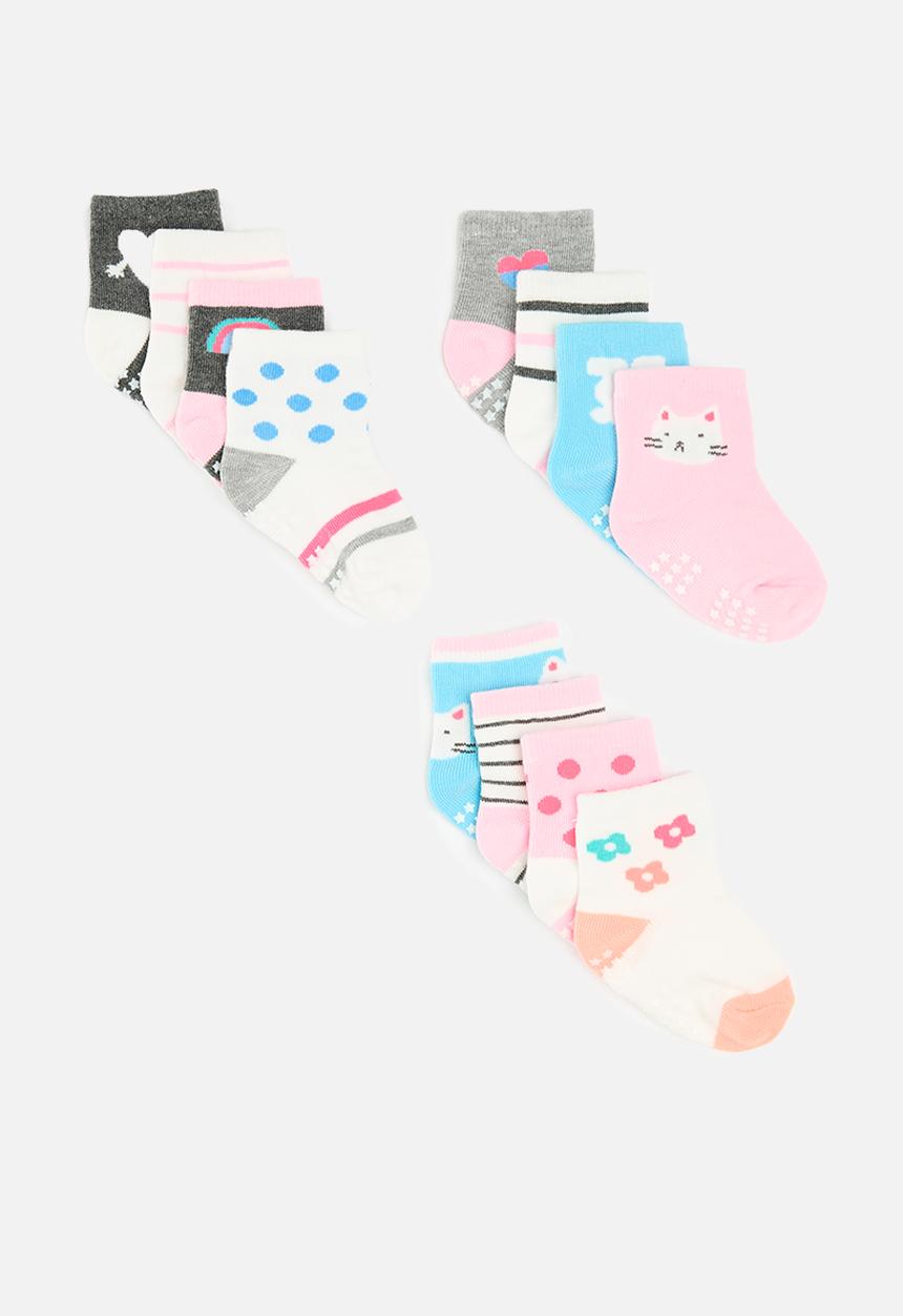 Pop Candy - 12 Pack ankle socks set - pink
