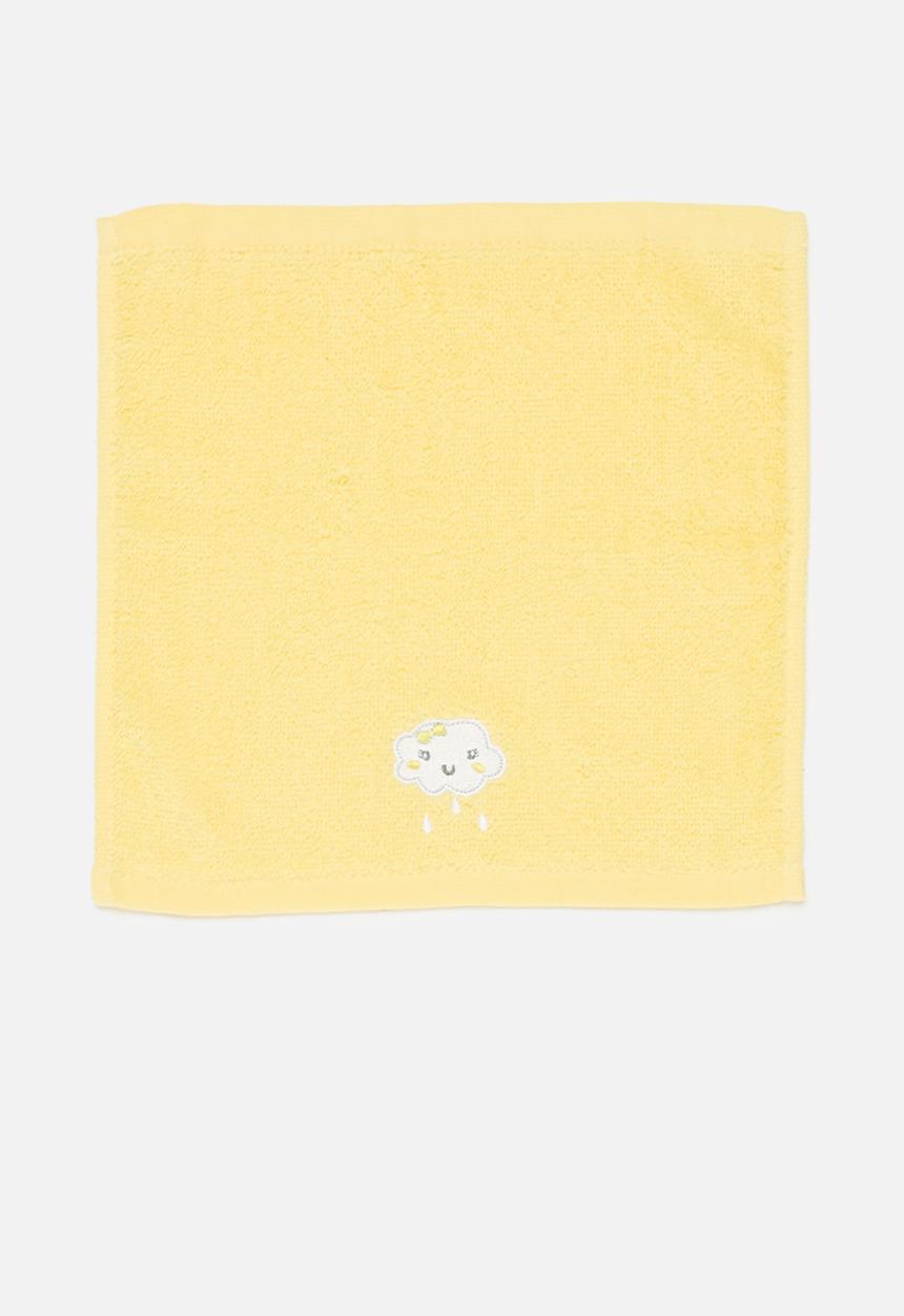 Pop Candy - 4 Pack face towel set - grey & yellow
