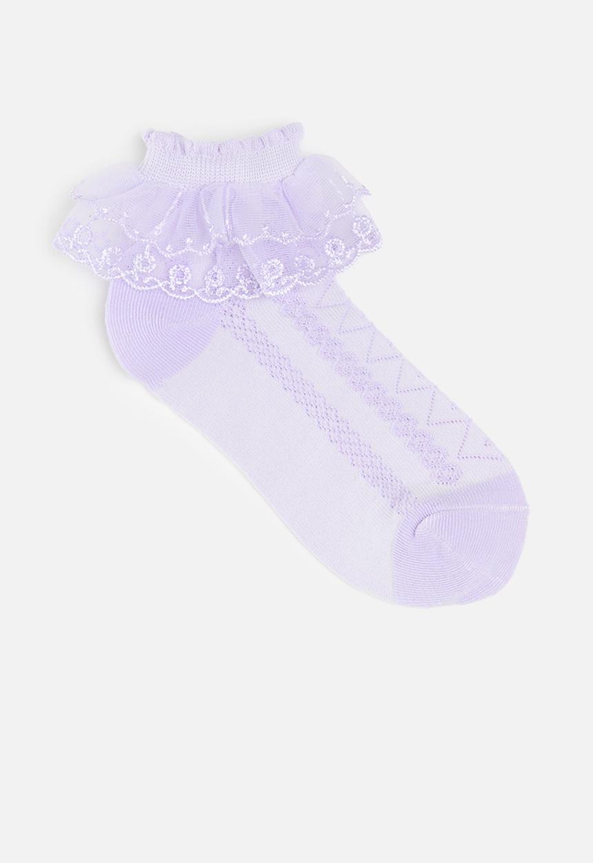 Pop Candy - Frilled socks - purple